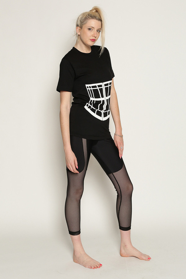 Chromat Shoji Corset Cage T-Shirt in Black/White Chromat Shoji Corset Cage T-Shirt in Black/White