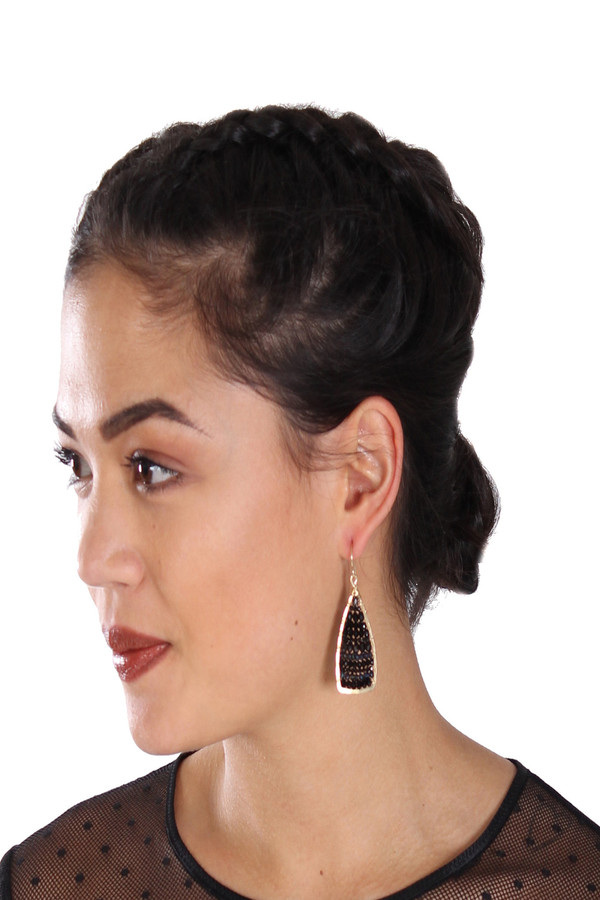 James and Jezebelle Black Onyx & Spinel Tear Drop Earring James and Jezebelle Black Onyx & Spinel Tear Drop Earring
