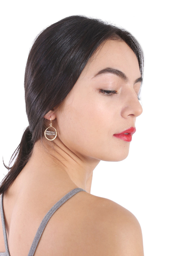 James and Jezebelle Labradorite Hoops James and Jezebelle Labradorite Hoops