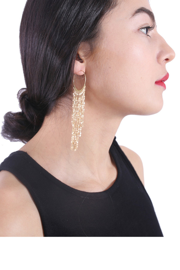 Serefina Matte Waterfall Hoops Serefina Matte Waterfall Hoops