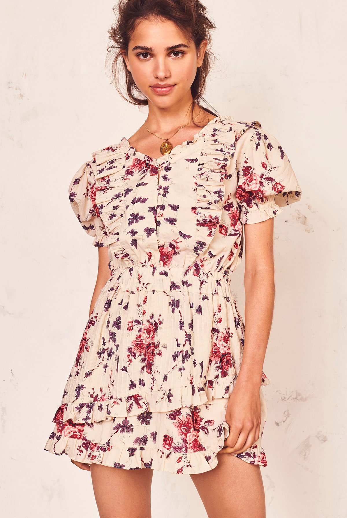 LoveShackFancy Sutton Dress - floral 