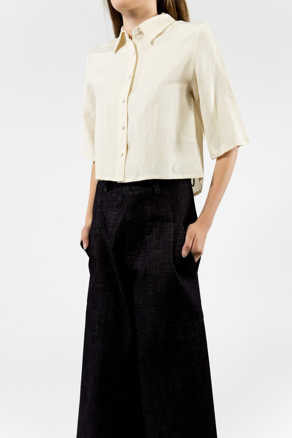 7115 by Szeki Back Pleated Button Up 7115 by Szeki Back Pleated Button Up