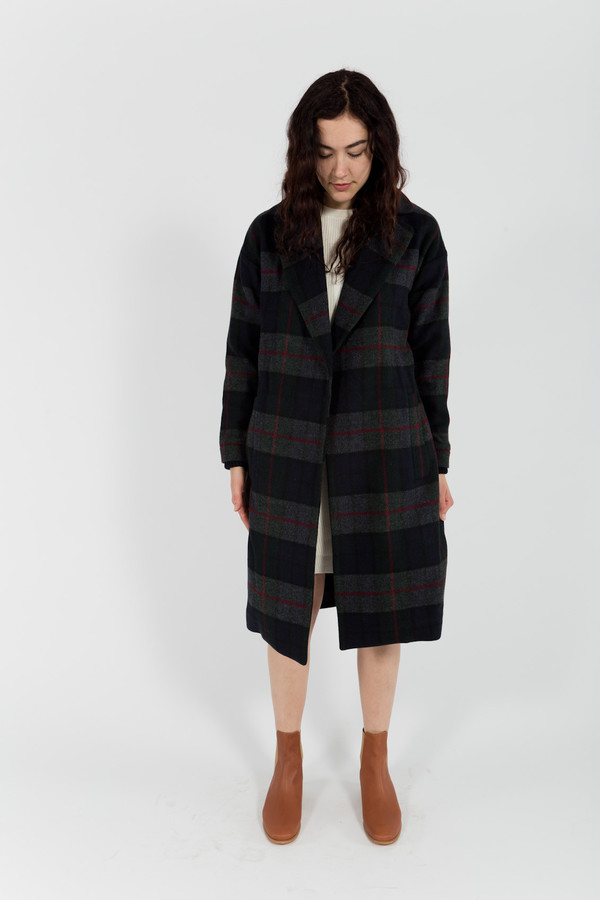 Le Mont St. Michel Checked Wool Coat Le Mont St. Michel Checked Wool Coat