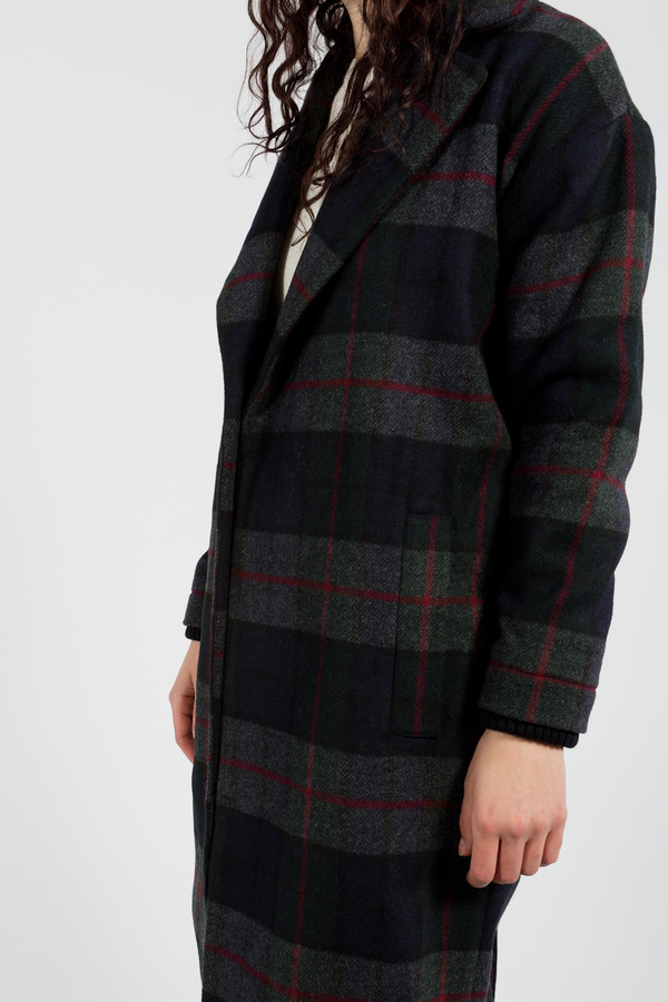 Le Mont St. Michel Checked Wool Coat Le Mont St. Michel Checked Wool Coat