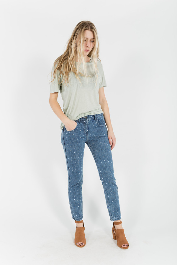 You Must Create Dotted Denim Boyfriend Jeans You Must Create Dotted Denim Boyfriend Jeans