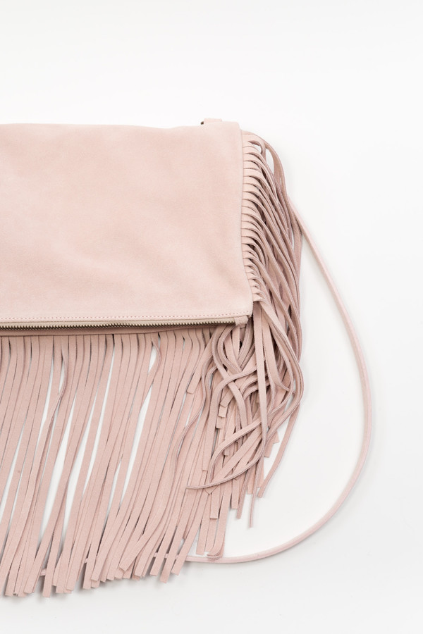 Samuji Fringe Shoulder Bag Light Pink Samuji Fringe Shoulder Bag Light Pink