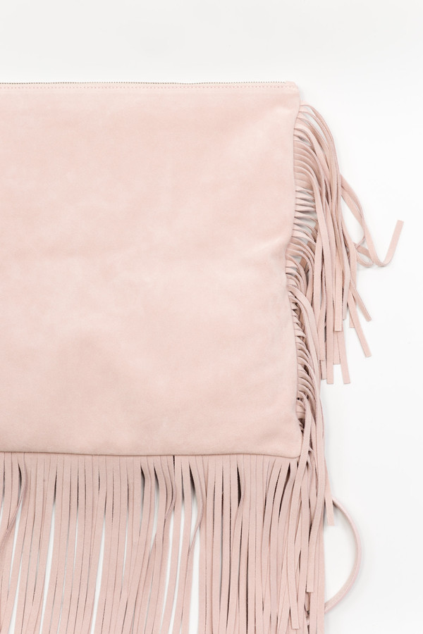 Samuji Fringe Shoulder Bag Light Pink Samuji Fringe Shoulder Bag Light Pink