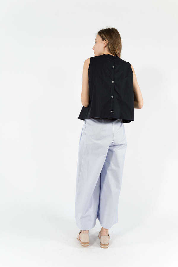 Maison Kitsune Holly Poplin Flared Top Maison Kitsune Holly Poplin Flared Top