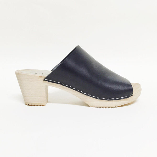 Nina Z Black Ann Peeptoe Clog Nina Z Black Ann Peeptoe Clog