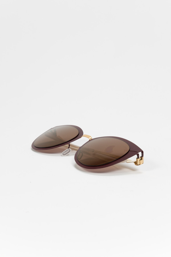 MYKITA Priscilla Sunglasses Gold/Burgundy MYKITA Priscilla Sunglasses Gold/Burgundy