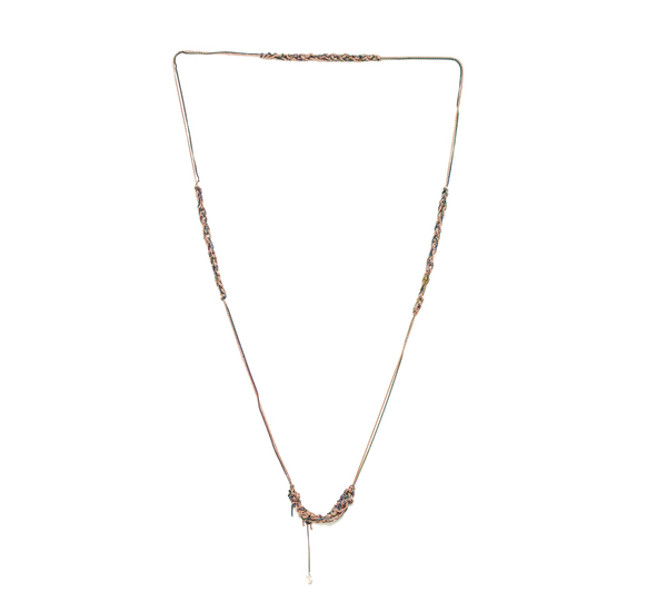Arielle de Pinto Spaced Bare Chain Necklace in Rose Gold and Spectrum Arielle de Pinto Spaced Bare Chain Necklace in Rose Gold and Spectrum