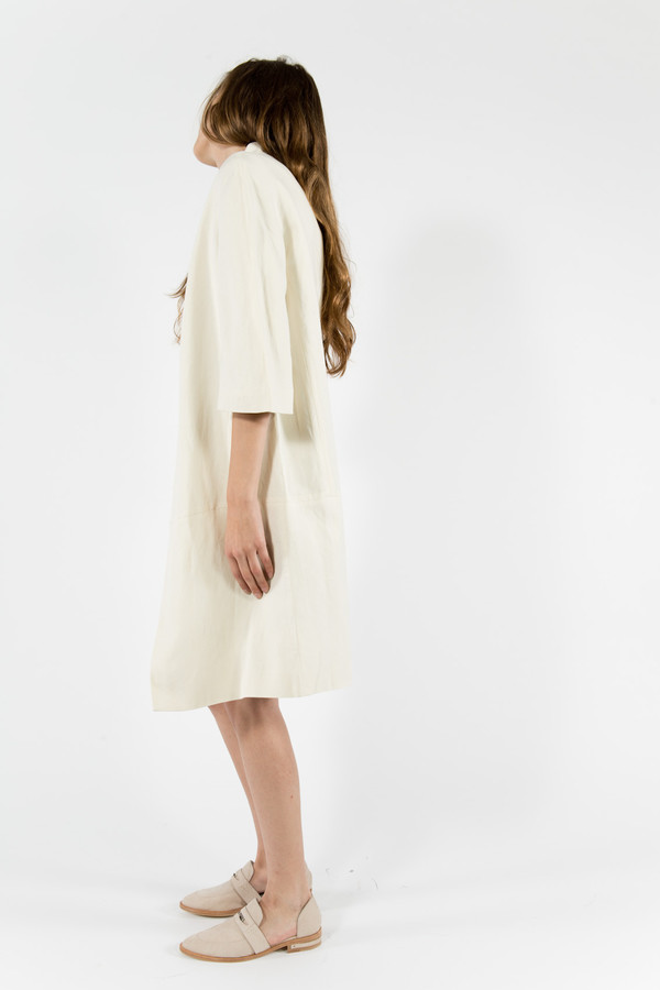 7115 by Szeki Structured Linen Long Coat 7115 by Szeki Structured Linen Long Coat