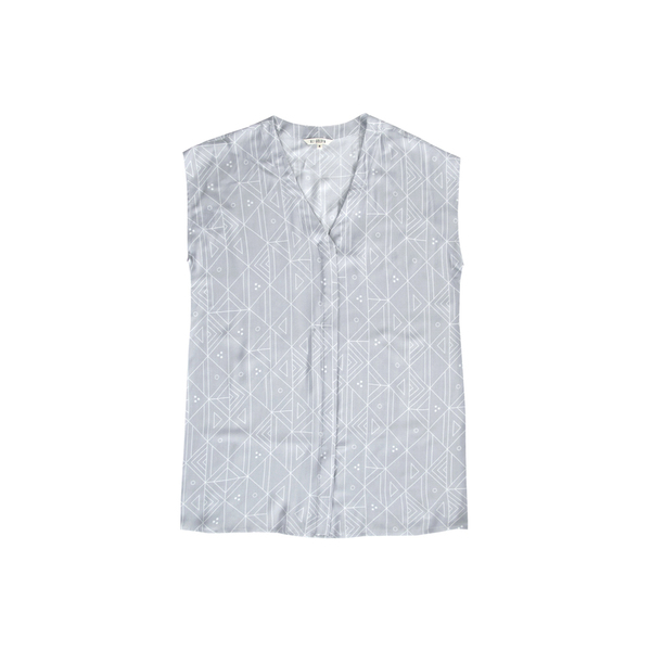 Ali Golden BUTTON-DOWN SHIRT - GREY PRINT Ali Golden BUTTON-DOWN SHIRT - GREY PRINT