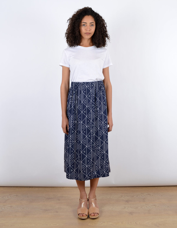 Ali Golden Midi Skirt Navy Print Ali Golden Midi Skirt Navy Print