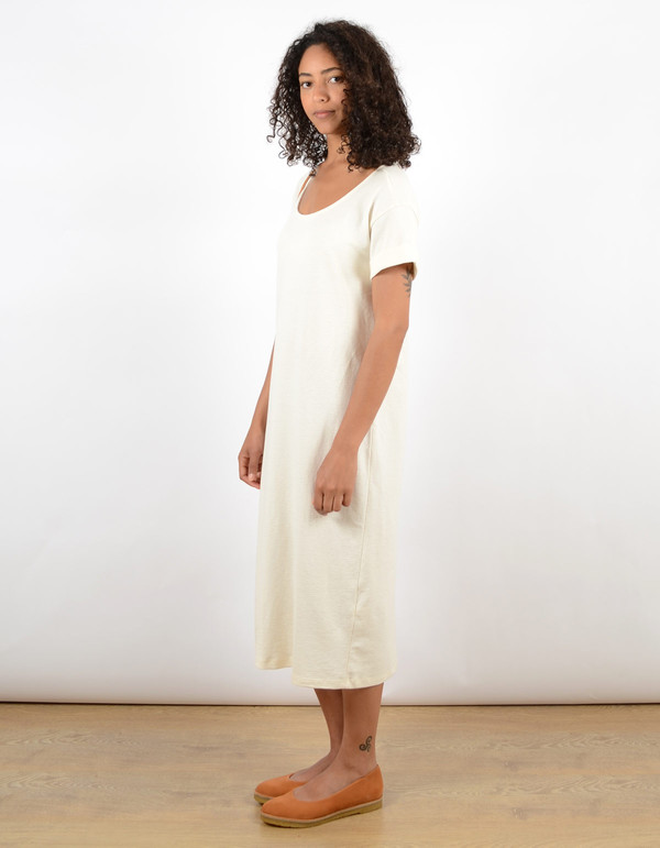 Ali Golden Roll Sleeve Tee Dress Cream Ali Golden Roll Sleeve Tee Dress Cream