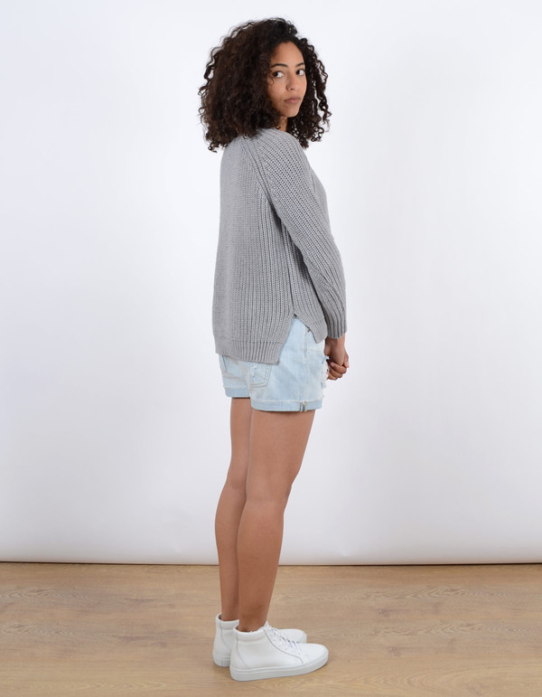 Assembly Label Fishermans Knit Grey Marl Assembly Label Fishermans Knit Grey Marl