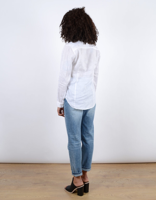 Assembly Label Linen Long Sleeve Shirt White Assembly Label Linen Long Sleeve Shirt White