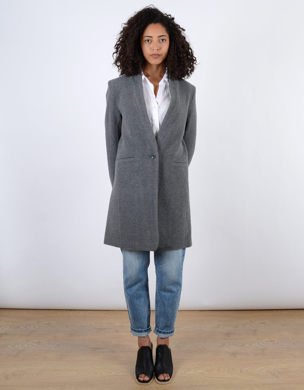 Assembly Label Wool Coat Grey Marl Assembly Label Wool Coat Grey Marl