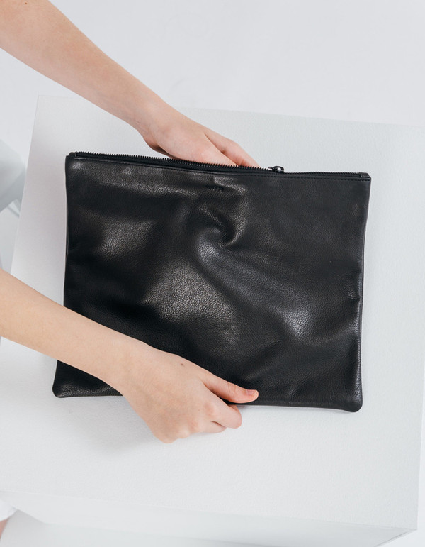 Baggu Large Flat Pouch Black Baggu Large Flat Pouch Black
