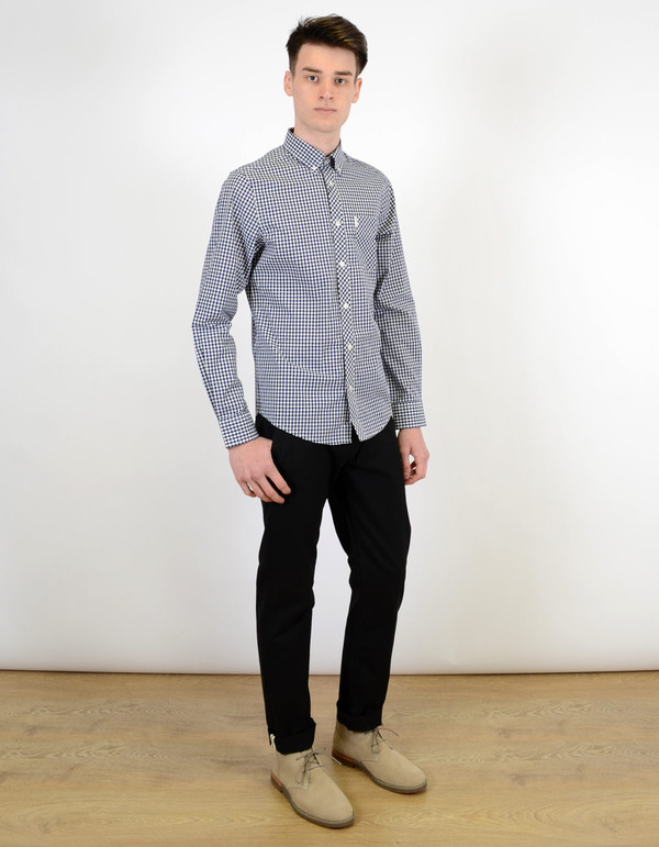 Ben Sherman Classic Gingham Shirt Blue Depths Ben Sherman Classic Gingham Shirt Blue Depths