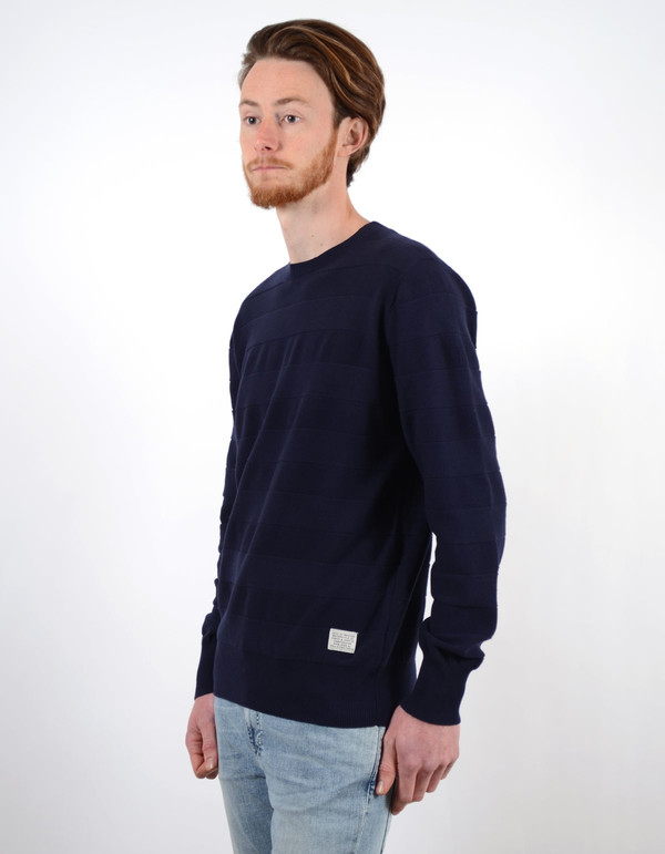 Men's Deus Basic Crew Sweater Navy Men's Deus Basic Crew Sweater Navy