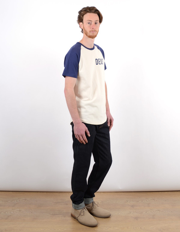 Men's Deus Ringer Raglan Tee Navy Men's Deus Ringer Raglan Tee Navy