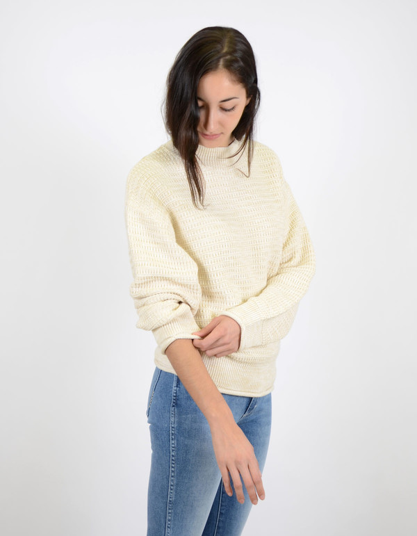 Filippa K Cropped Pullover Cane Ginger Melange Filippa K Cropped Pullover Cane Ginger Melange