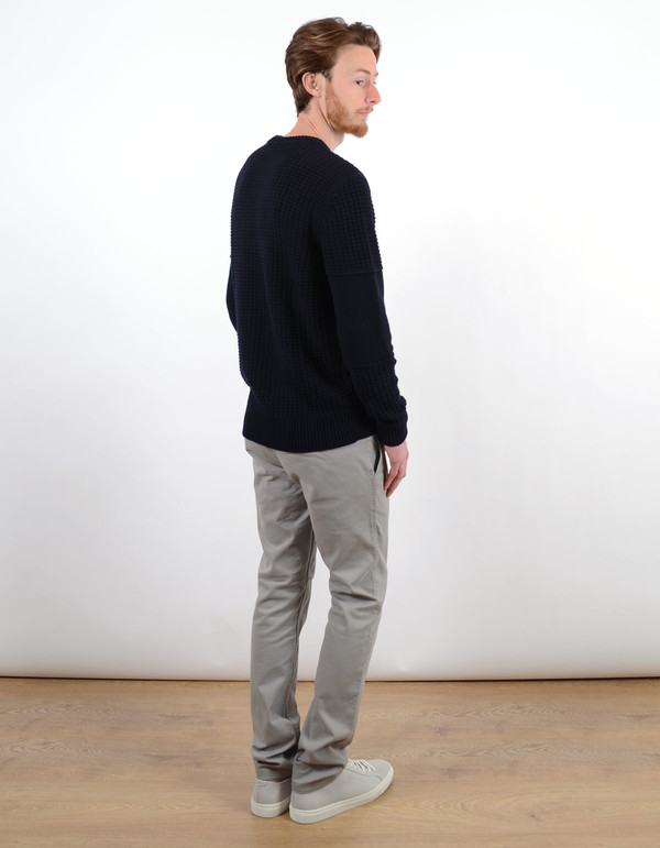 Filippa K Men's Mix Pattern Sweater Navy Filippa K Men's Mix Pattern Sweater Navy