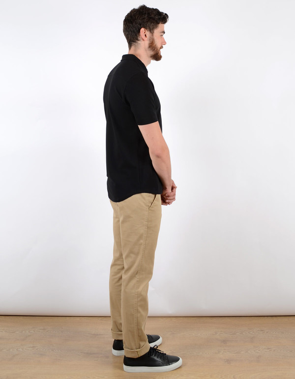Filippa K Men's Pique SS Poloshirt Black Filippa K Men's Pique SS Poloshirt Black