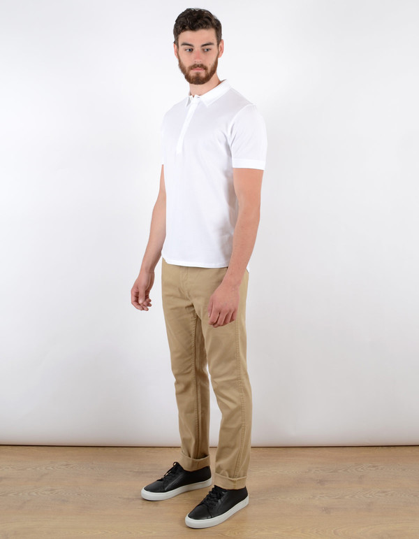 Filippa K Men's Pique SS Poloshirt White Filippa K Men's Pique SS Poloshirt White