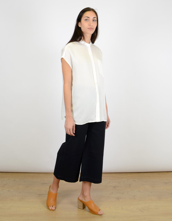 Filippa K Tencel Cap Sleeve Shirt Ginger Filippa K Tencel Cap Sleeve Shirt Ginger