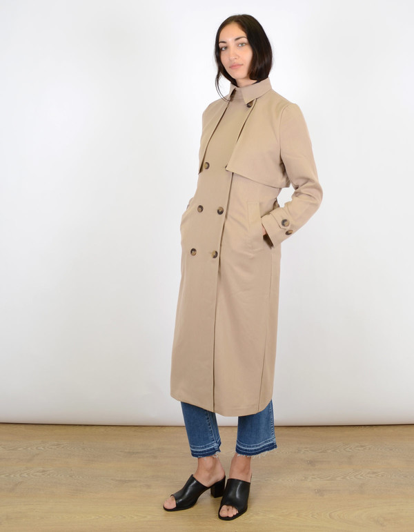 Ganni Brown Coat Praline Ganni Brown Coat Praline