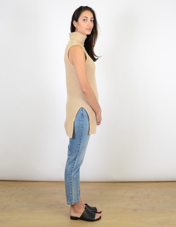 Ganni Mercer Vest Ivory Cream Melange Ganni Mercer Vest Ivory Cream Melange