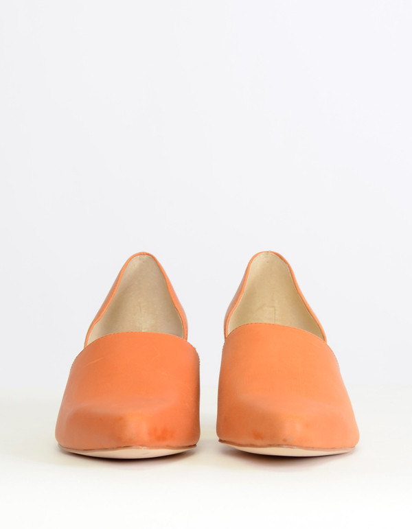 Intentionally Blank Perf D’Orsay Heel Orange Intentionally Blank Perf D’Orsay Heel Orange