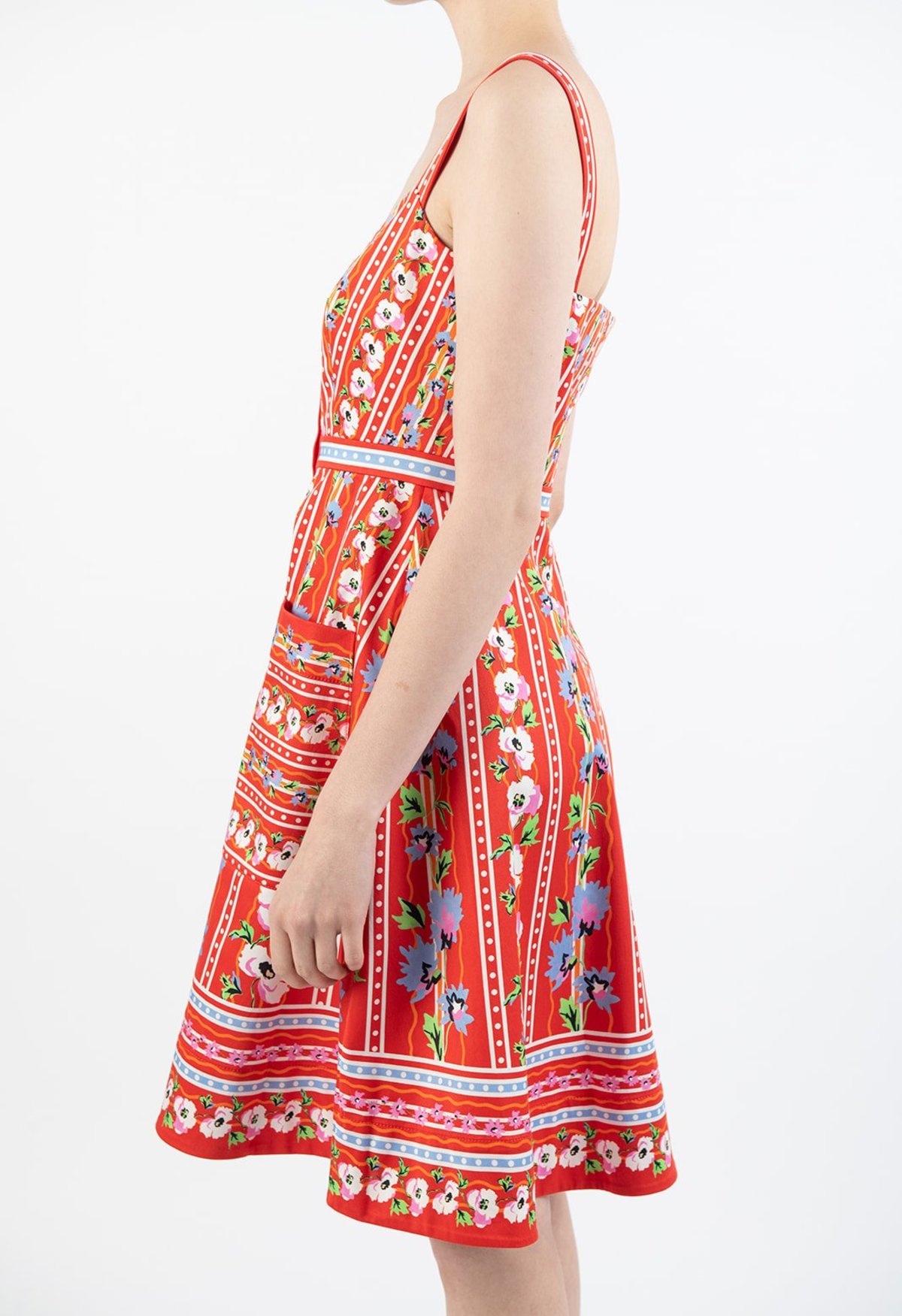 Saloni Fara Short Dress - Poppy Stripe 