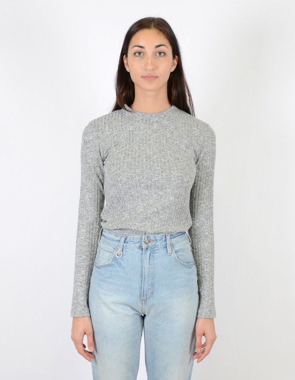 Just Female Picnic Blouse Snow Melange Just Female Picnic Blouse Snow Melange