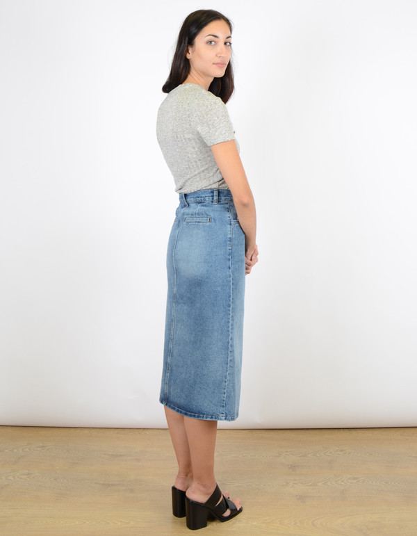 Just Female Pine Long Skirt Blue Wash Just Female Pine Long Skirt Blue Wash