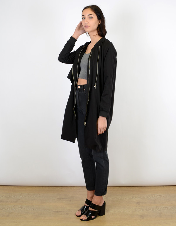 Just Female Trench Bomber Jacket Black Just Female Trench Bomber Jacket Black