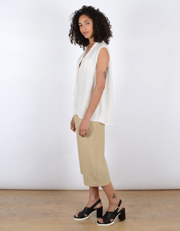 Just Female Trine SL Top White Just Female Trine SL Top White