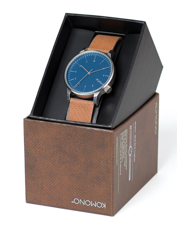 Komono Winston Watch Blue Cognac Komono Winston Watch Blue Cognac