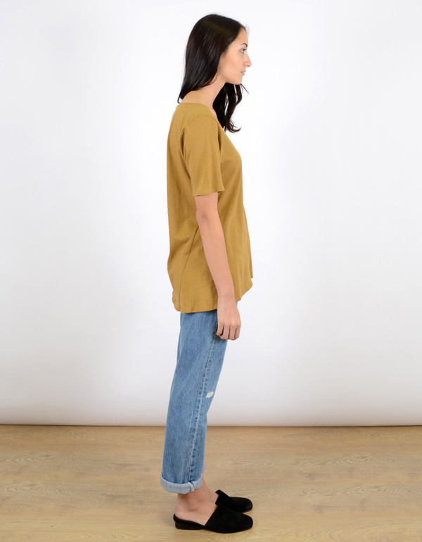 Kowtow Building Block V Tee Gold Kowtow Building Block V Tee Gold