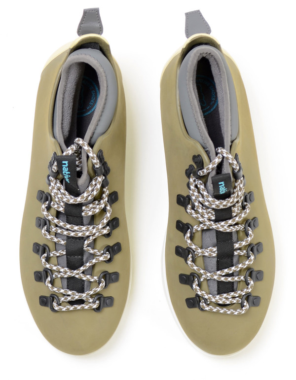 Men's Native Shoes Native Fitzsimmons Block Utility Green Bone White Men's Native Shoes Native Fitzsimmons Block Utility Green Bone White