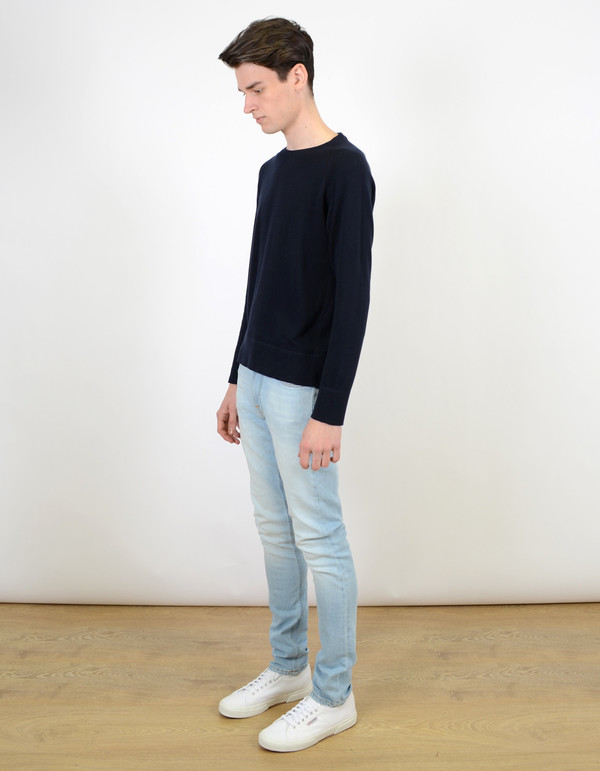 Men's Nudie Dag Sweater Navy Men's Nudie Dag Sweater Navy