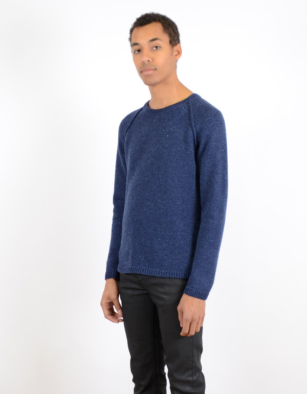 Men's Nudie Vladimir Neps Sweater Blue Men's Nudie Vladimir Neps Sweater Blue