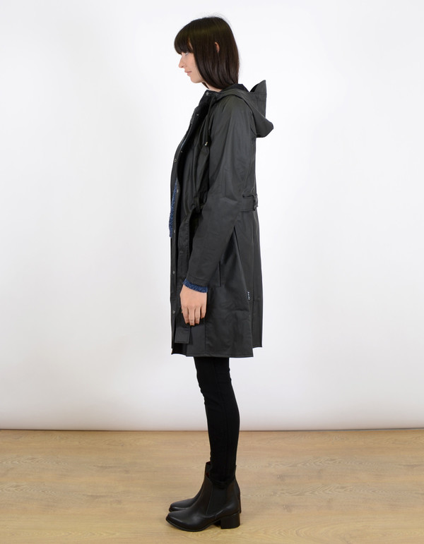 Rains Curve Jacket Black Rains Curve Jacket Black