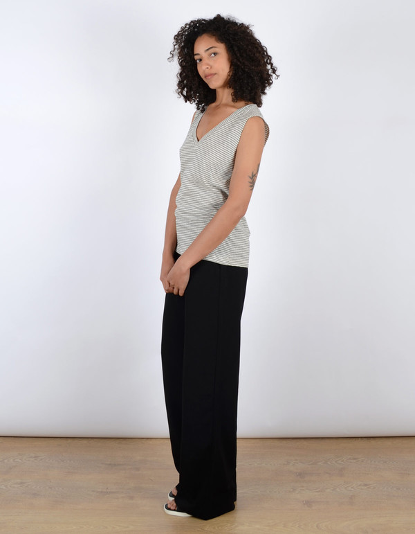Storm & Marie Ritz Tank White Sand Black Stripe Storm & Marie Ritz Tank White Sand Black Stripe