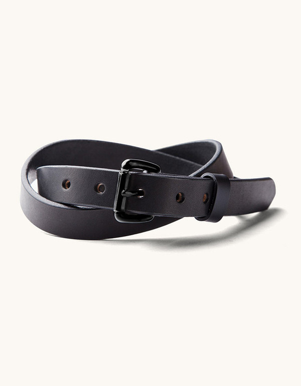 Men's Tanner Goods Skinny Standard Belt Black Black Men's Tanner Goods Skinny Standard Belt Black Black