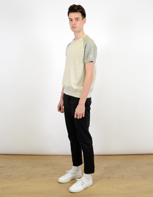 Todd Snyder x Champion Short Sleeve Sweatshirt Eggshell Mix Todd Snyder x Champion Short Sleeve Sweatshirt Eggshell Mix