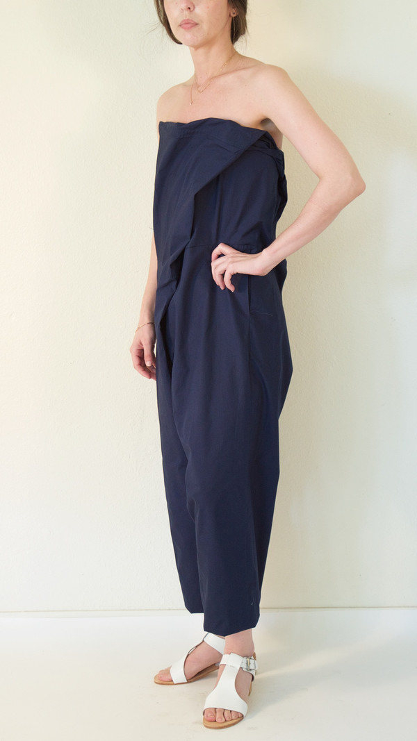 A Détacher Orinoco Jumpsuit in Navy Poplin A Détacher Orinoco Jumpsuit in Navy Poplin