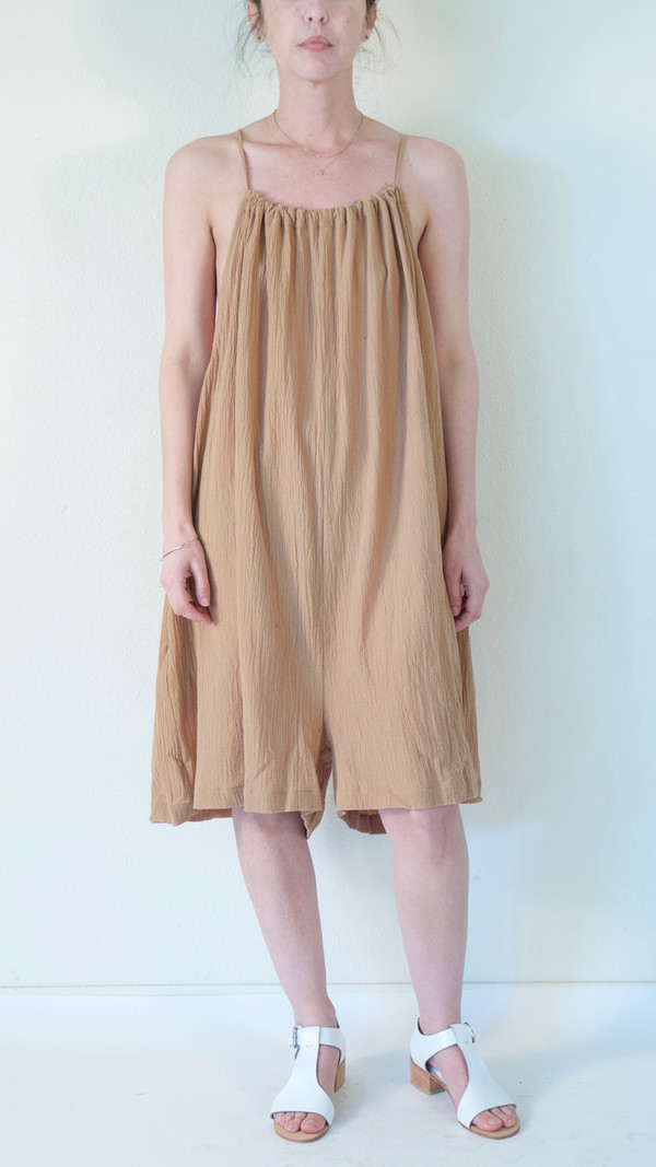 ARE Studio String Romper in Sand Gauze ARE Studio String Romper in Sand Gauze